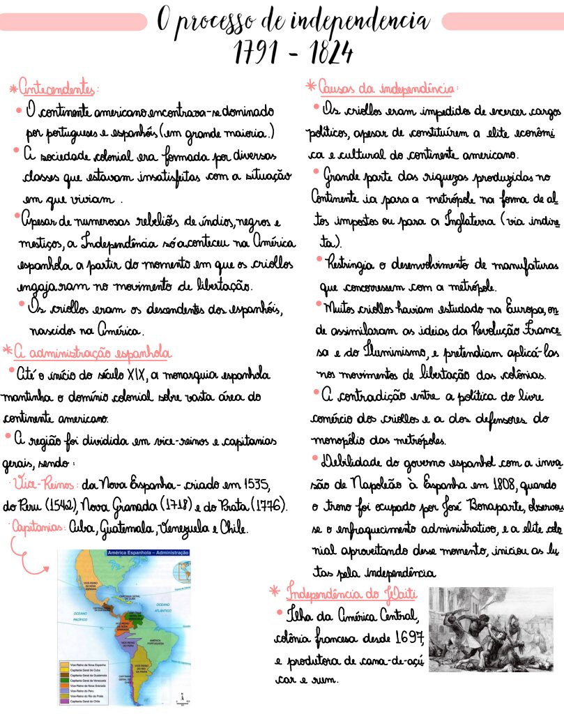 QUIZ - HISTÓRIA - 8º Ano - Processo de Independência Na América Espanhola, PDF, Espanha